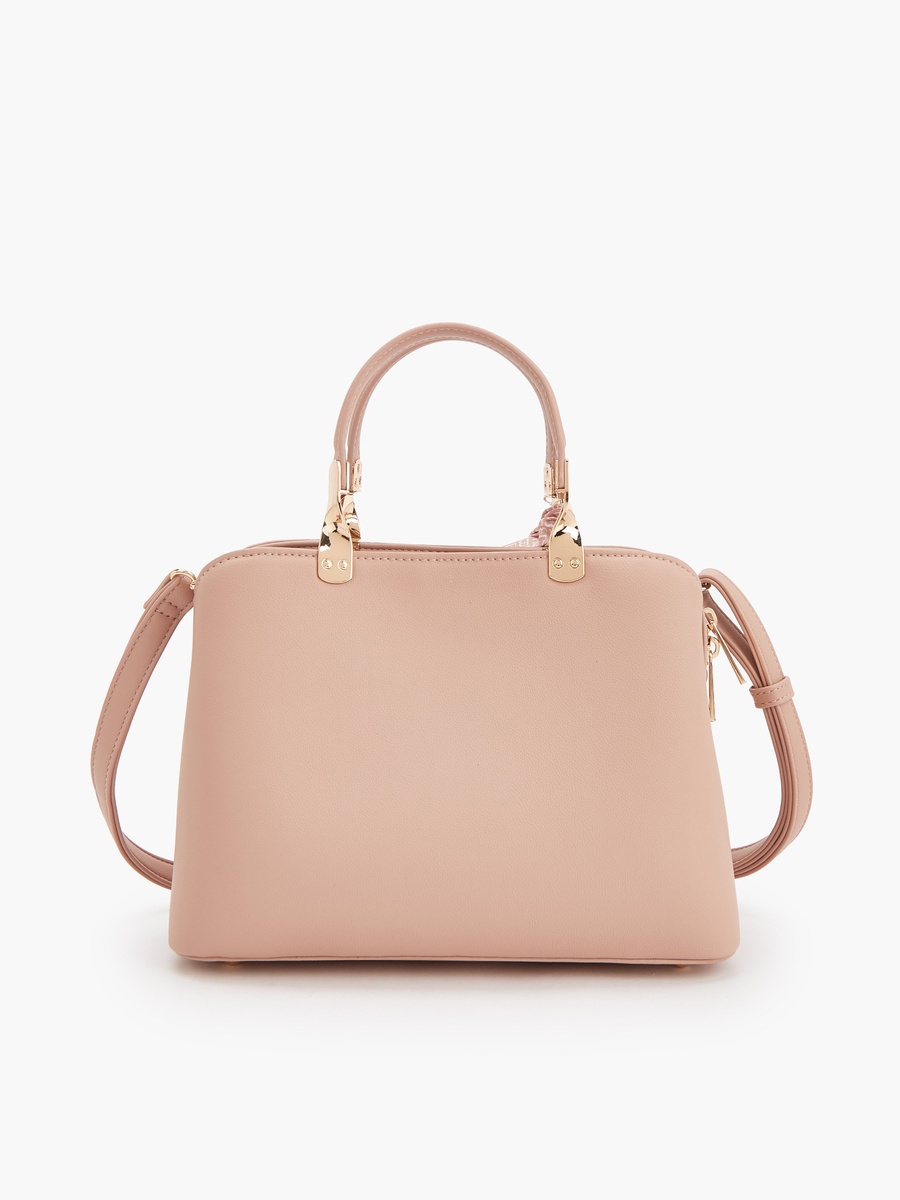 Bow Accent Tote Bags with Detachable Strap