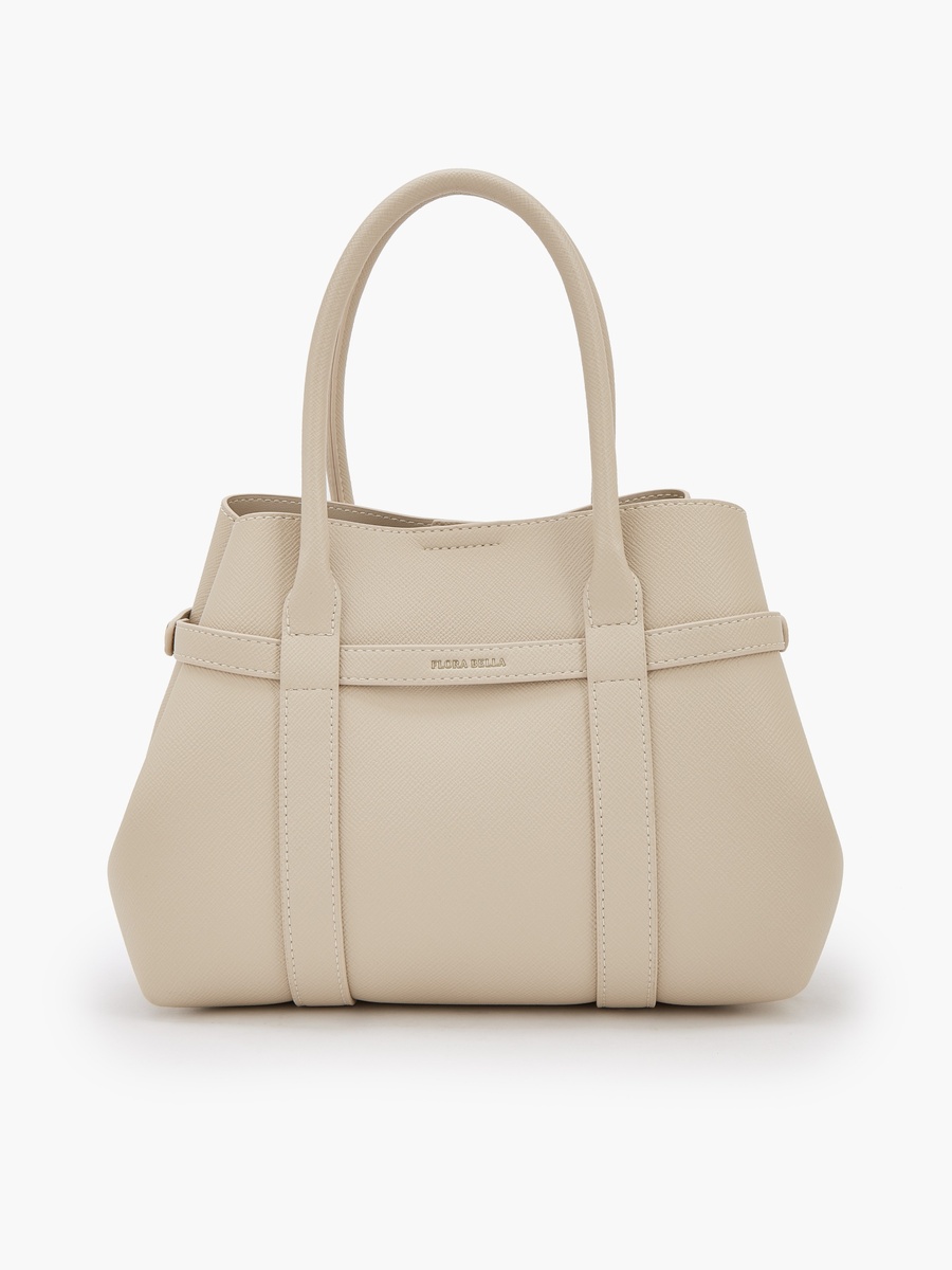Textured Tote Bag with Removable Pouch