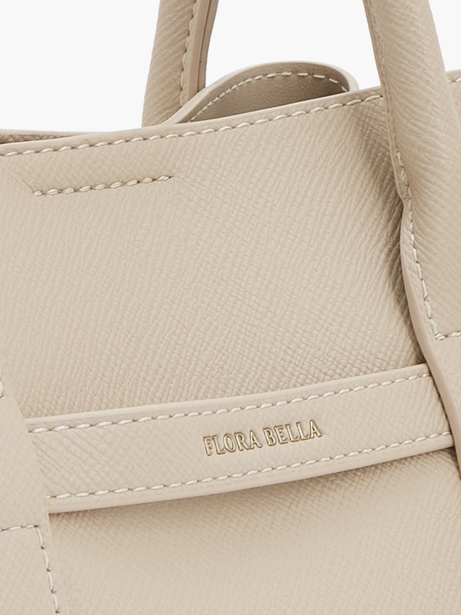 Textured Tote Bag with Removable Pouch