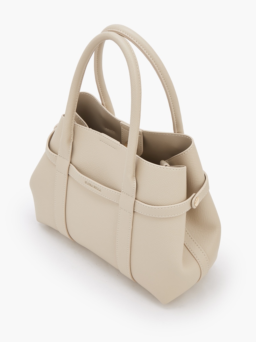 Textured Tote Bag with Removable Pouch