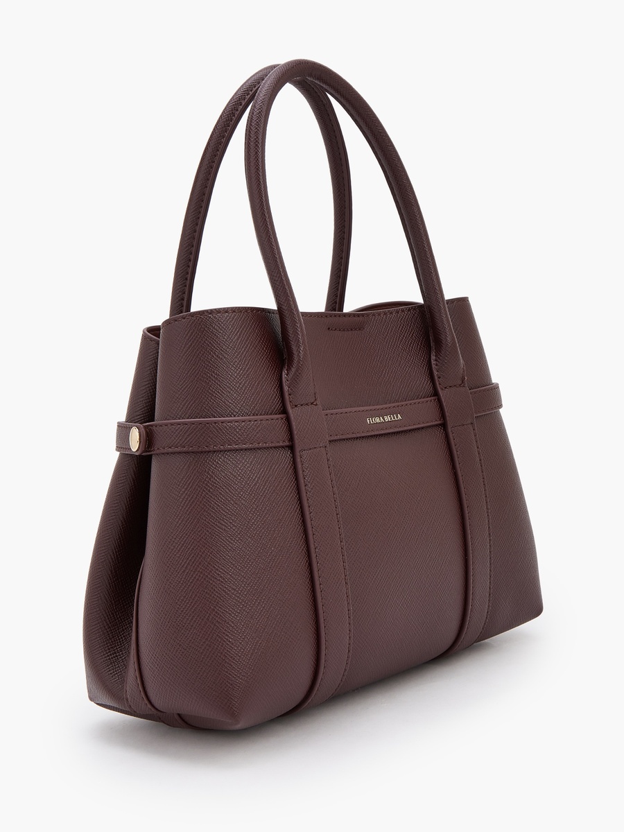 Textured Tote Bag with Removable Pouch
