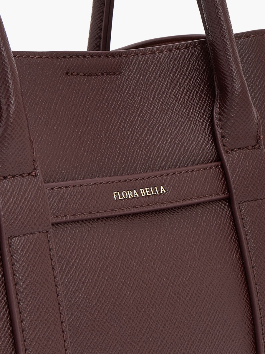 Textured Tote Bag with Removable Pouch