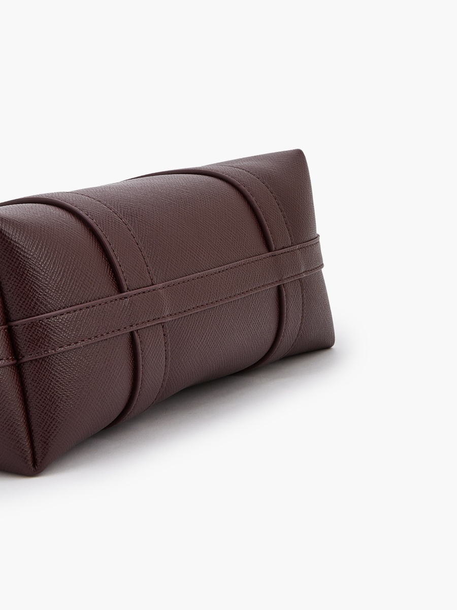 Textured Tote Bag with Removable Pouch