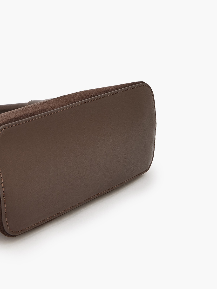 Solid Crossbody Bag with Zip Closure