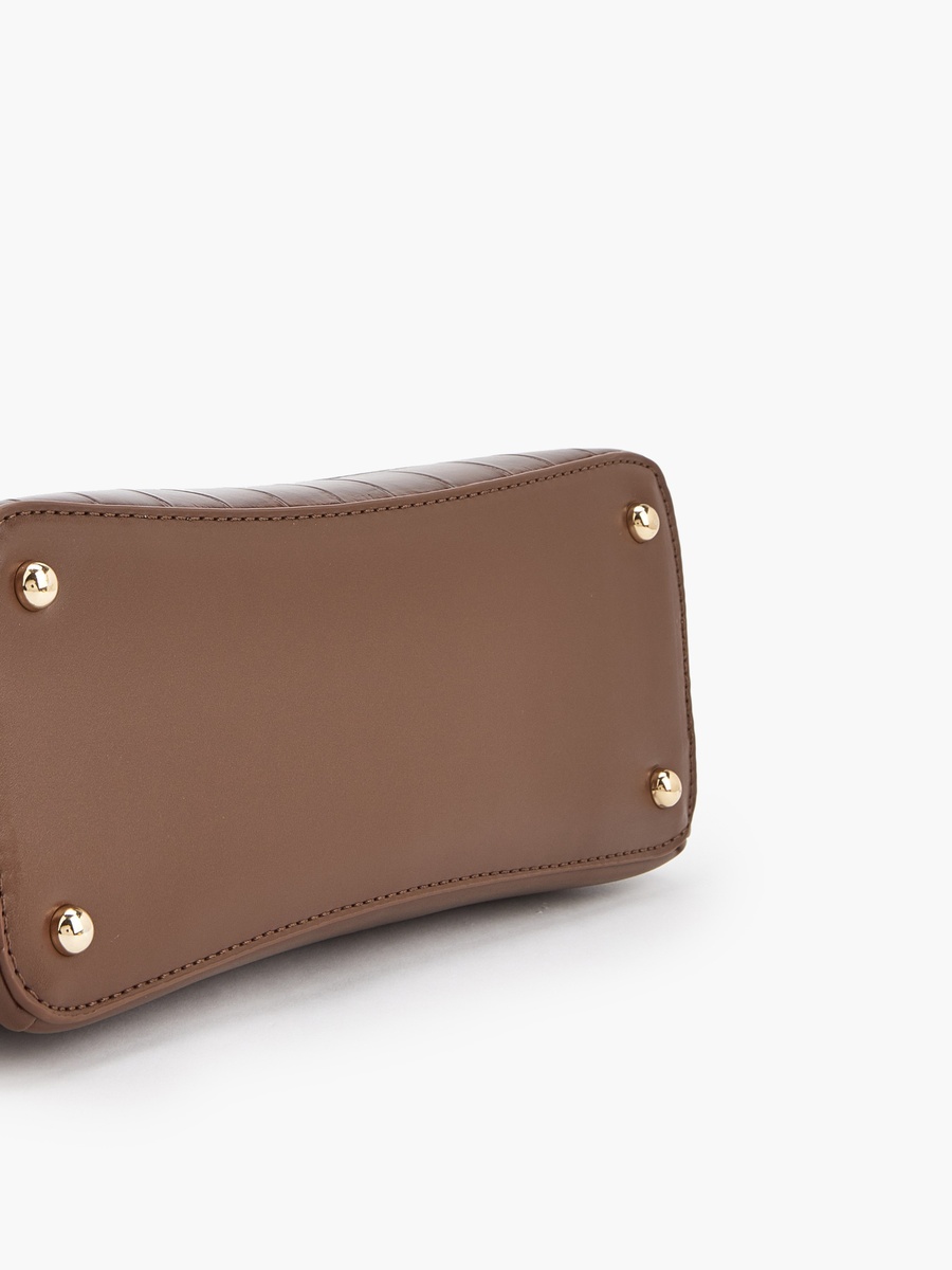 Textured Crossbody Bag with Detachable Strap