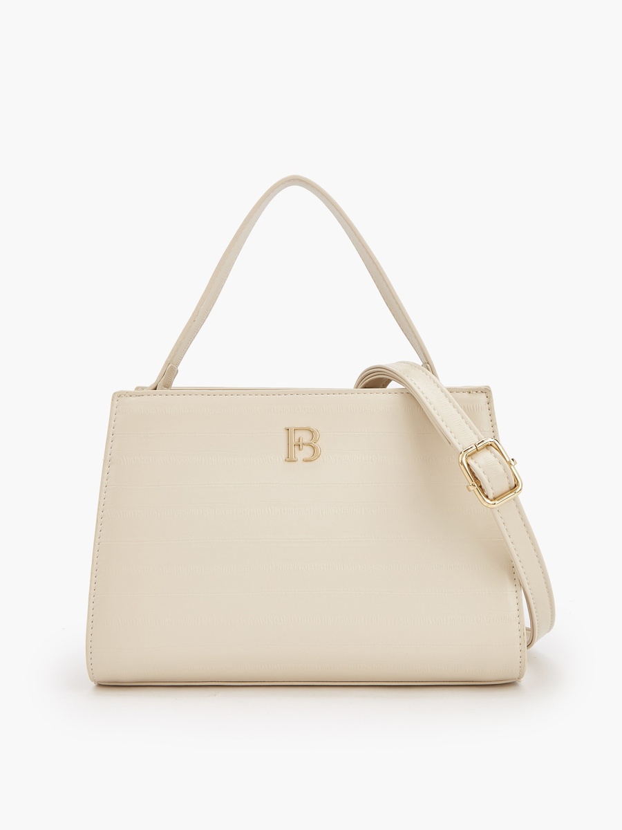 Textured Shoulder Bag with Detachable Strap