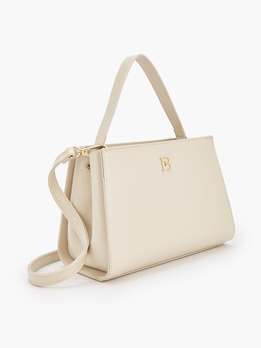 Textured Shoulder Bag with Detachable Strap