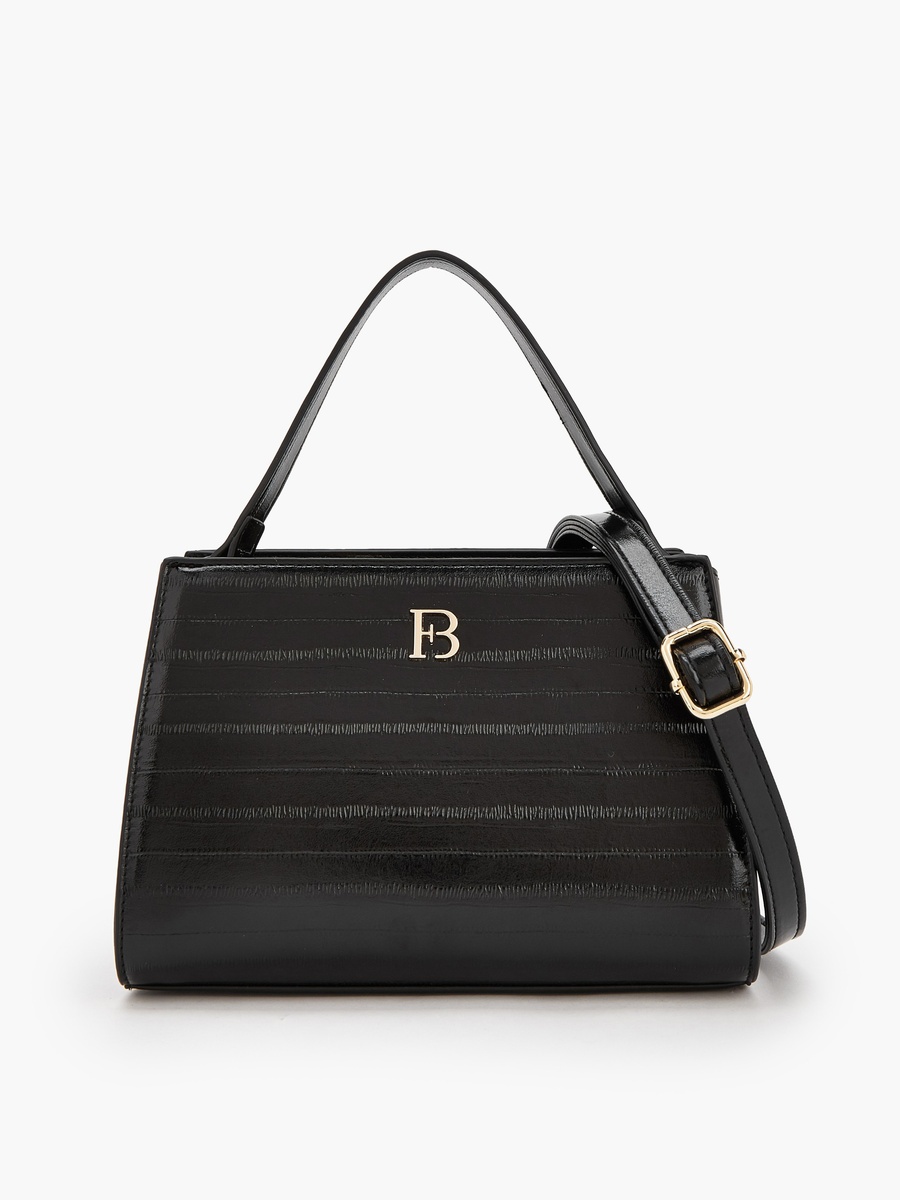 Textured Shoulder Bag with Detachable Strap