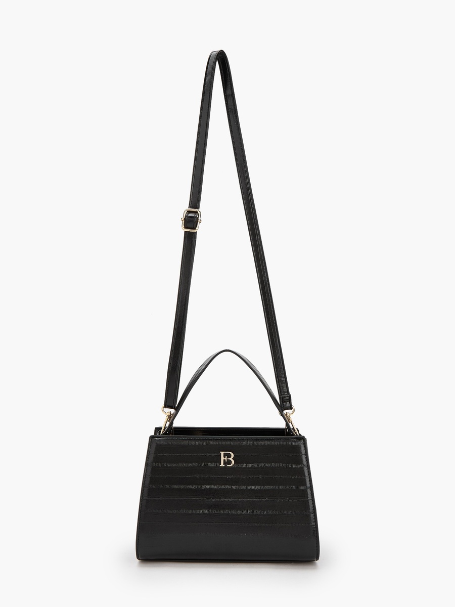 Textured Shoulder Bag with Detachable Strap