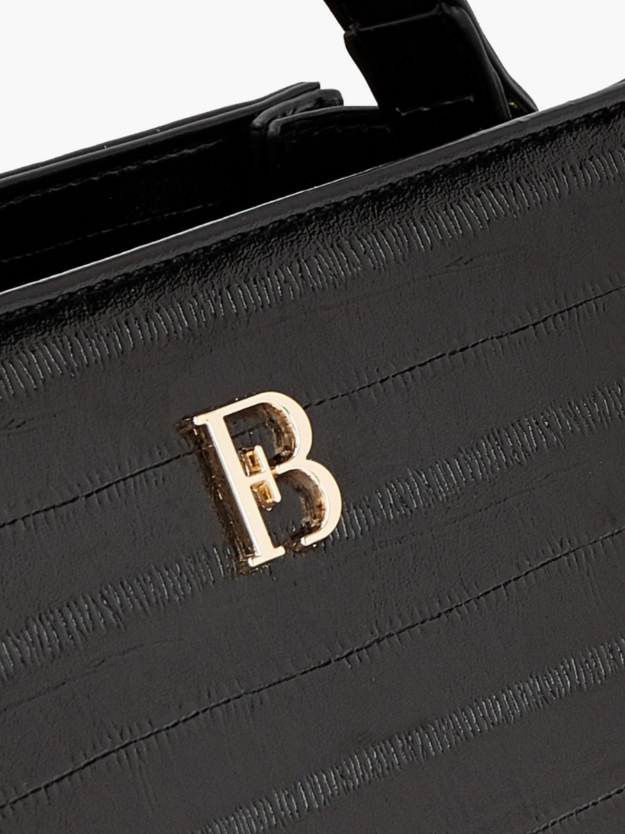 Textured Shoulder Bag with Detachable Strap