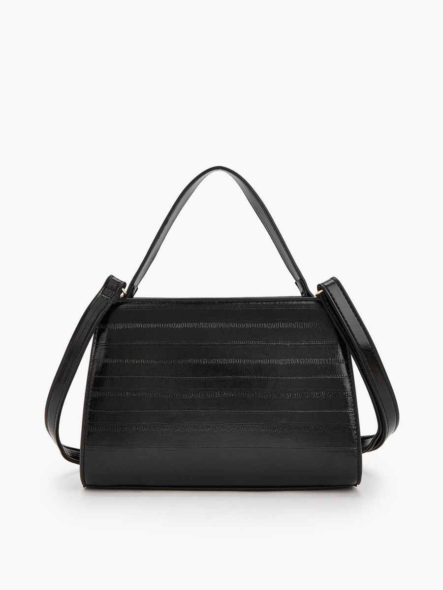 Textured Shoulder Bag with Detachable Strap