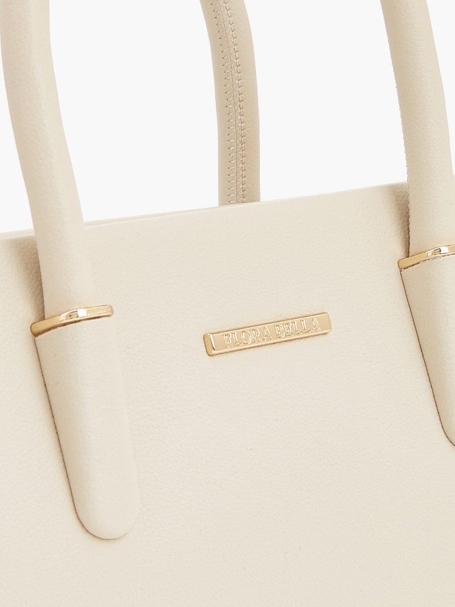 Solid Tote Bag with Detachable Strap
