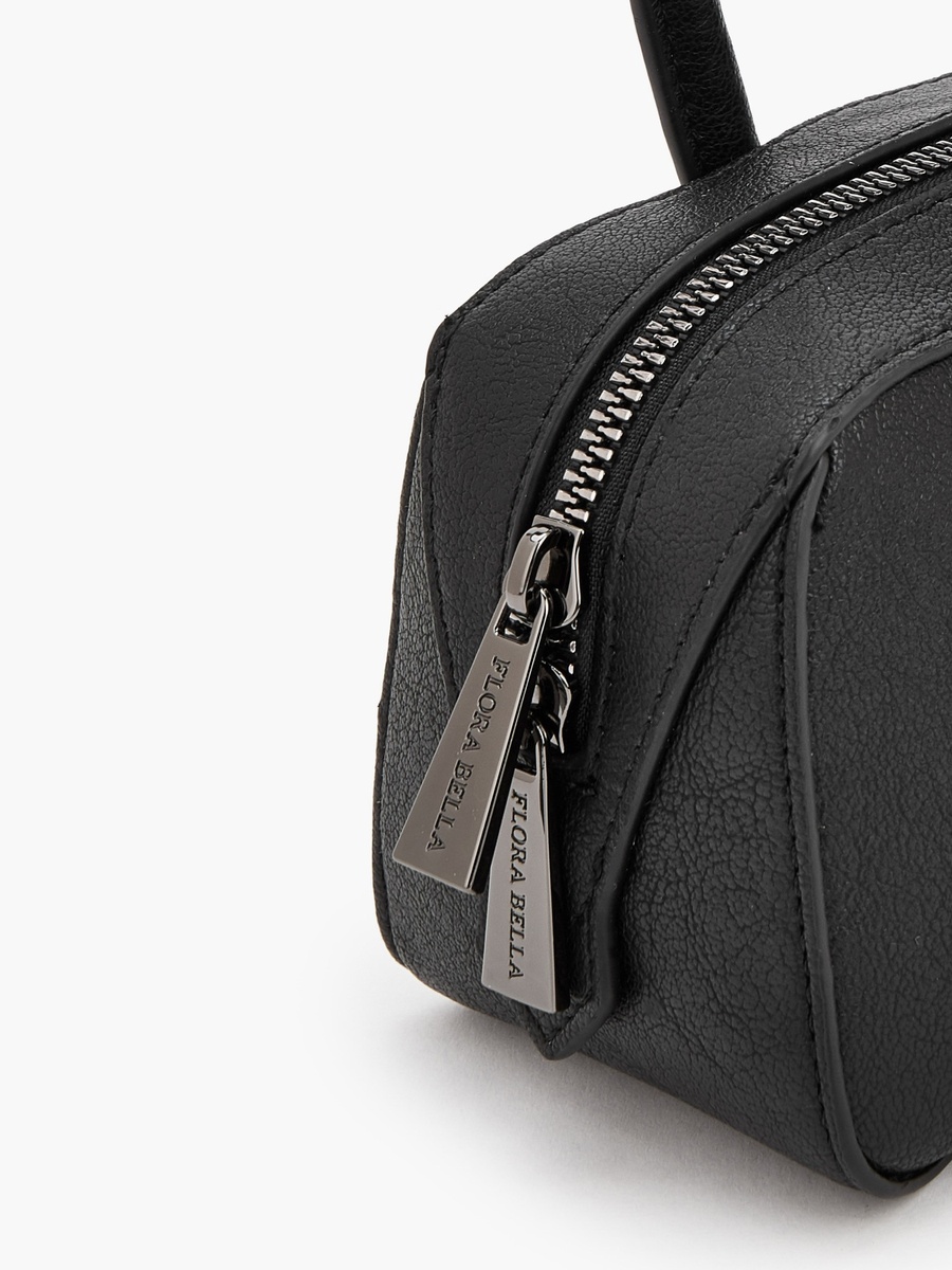 Solid Shoulder Bag with Zip Closure