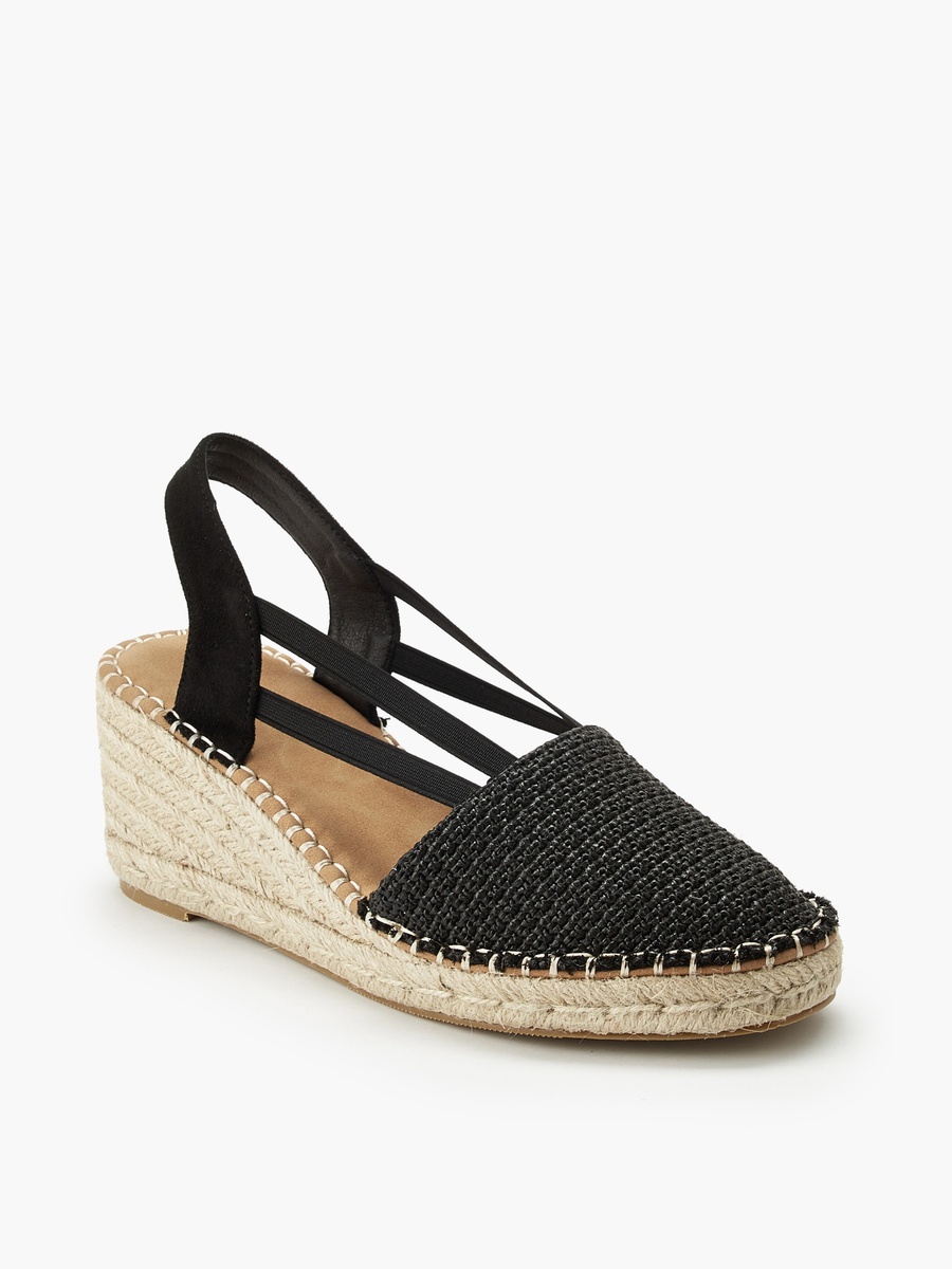 Women Textured Wedge Heel Espadrille Sandals