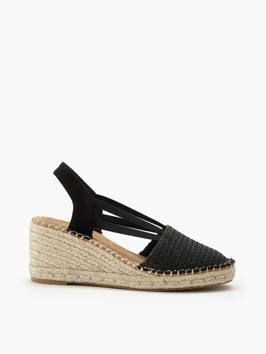 Women Textured Wedge Heel Espadrille Sandals
