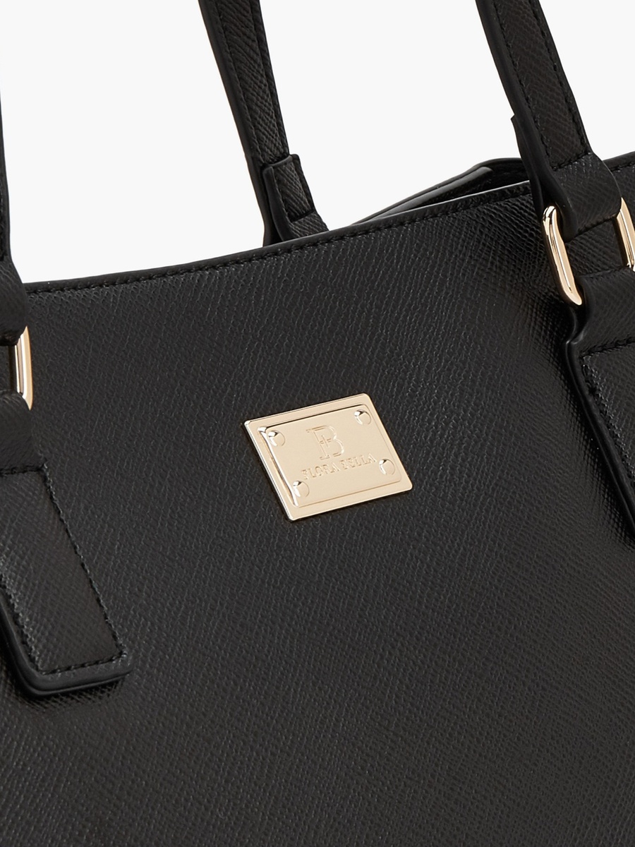 Solid Shoulder Bag with Zip Closure