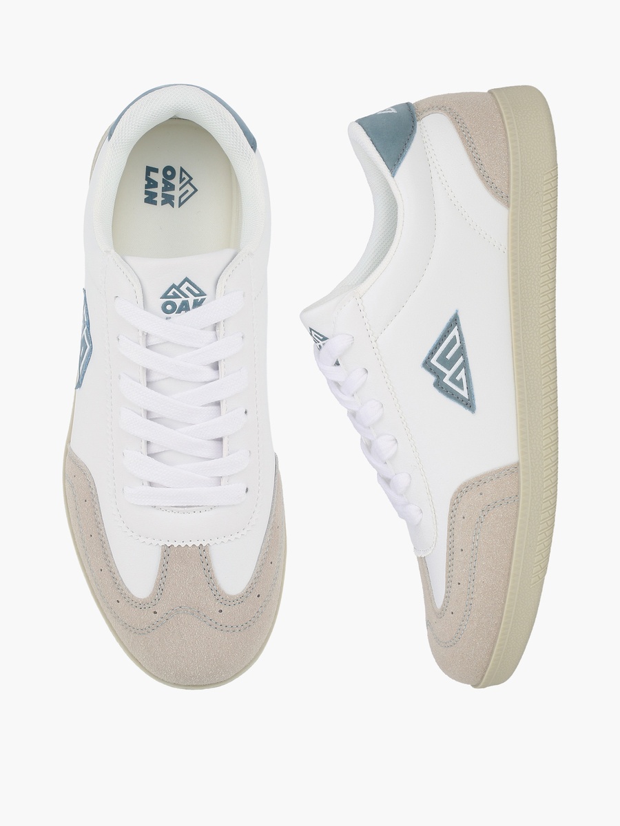 Color Block Lace-Up Ankle Sneakers