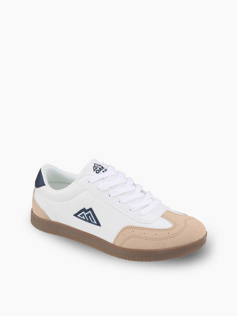 Color Block Lace-Up Ankle Sneakers
