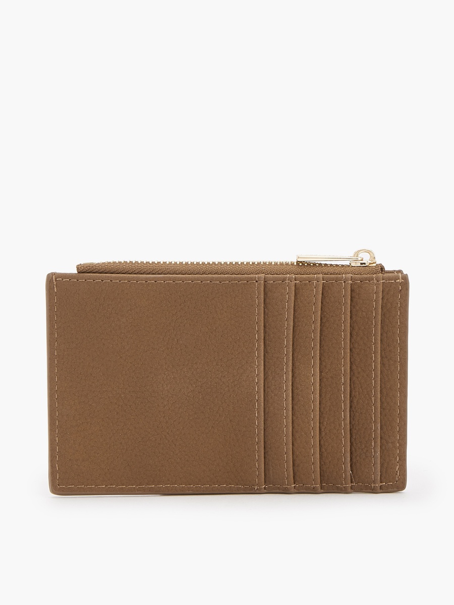 Solid Card Holder with Zip Closure