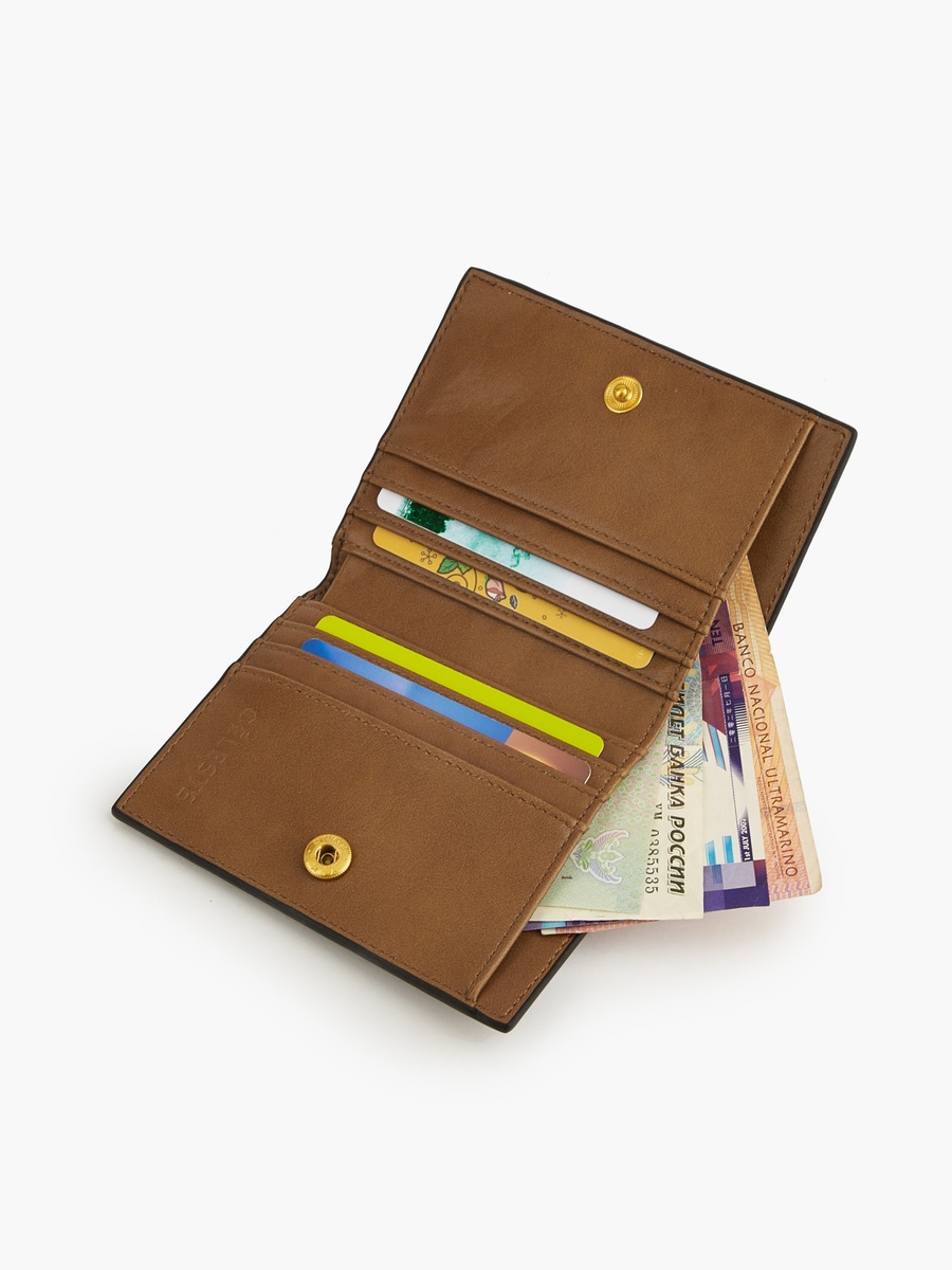 Bi-Fold Wallet with Metallic Trim