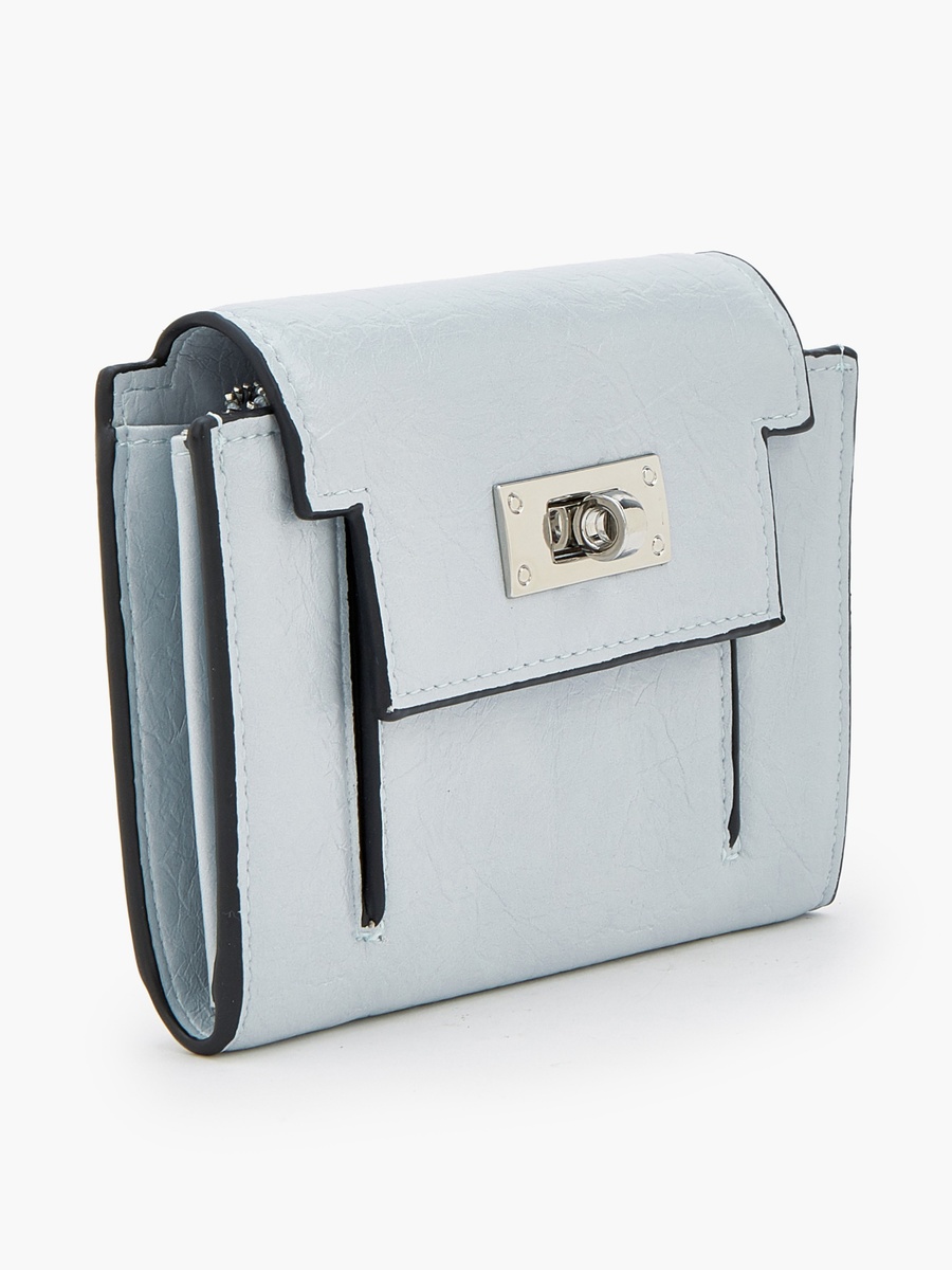 Textured Wallet with Twist Lock