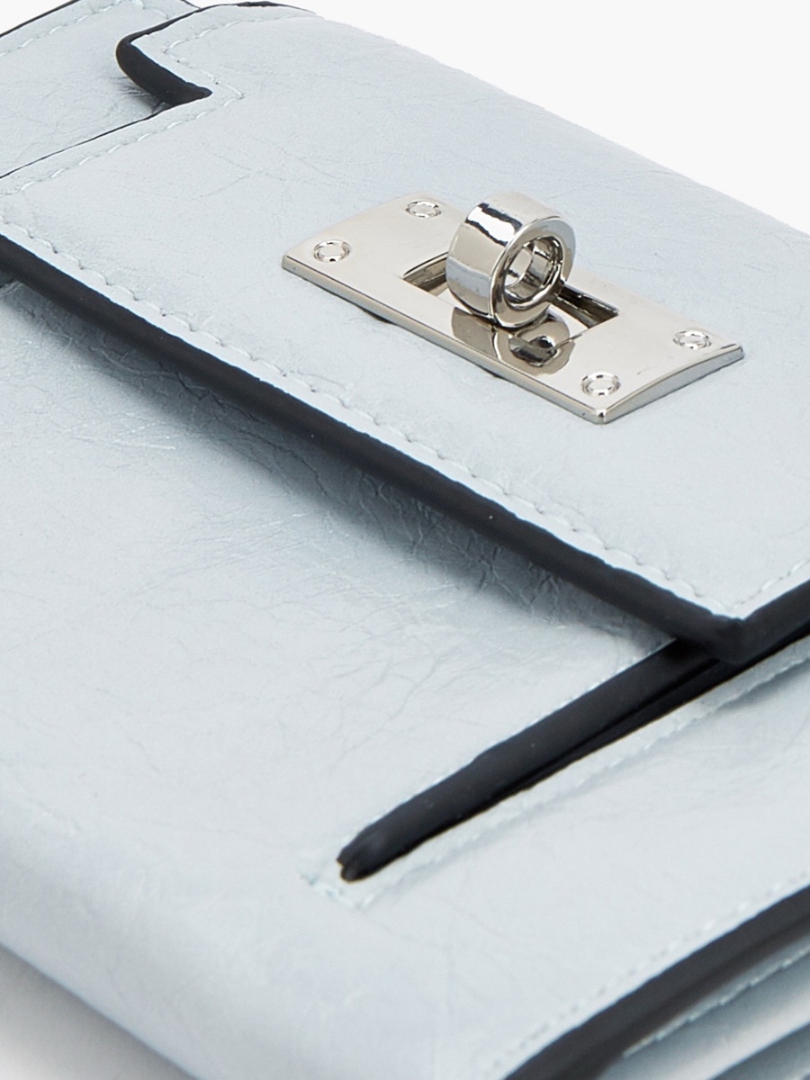 Textured Wallet with Twist Lock