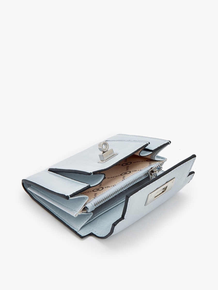 Textured Wallet with Twist Lock