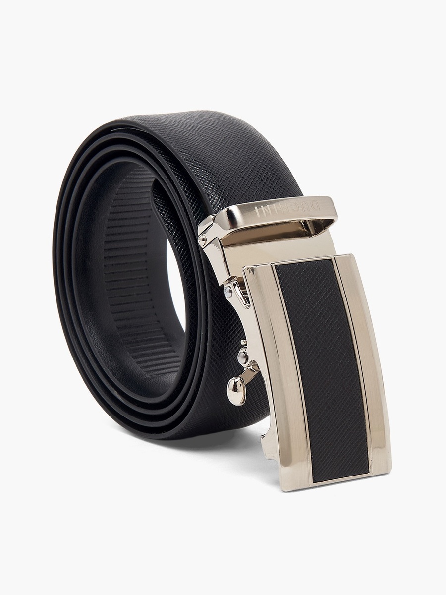 Men Auto Lock Buckle Leather Belt