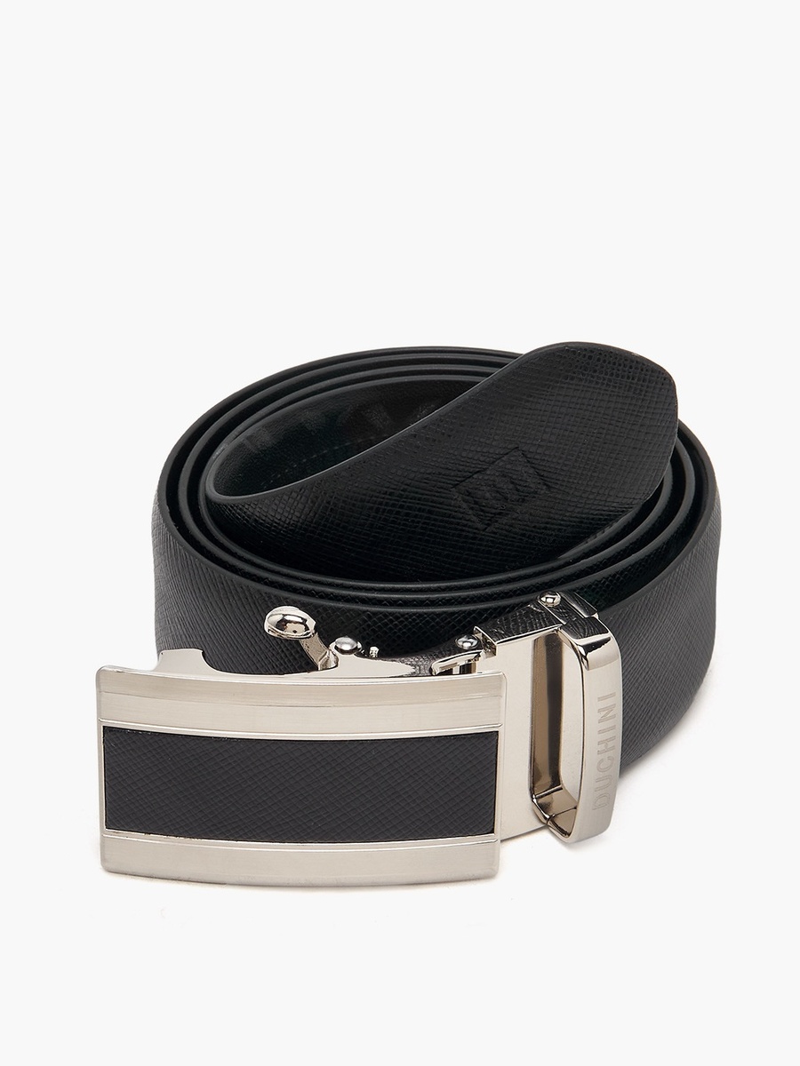 Men Auto Lock Buckle Leather Belt