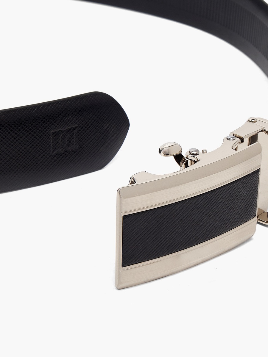 Men Auto Lock Buckle Leather Belt