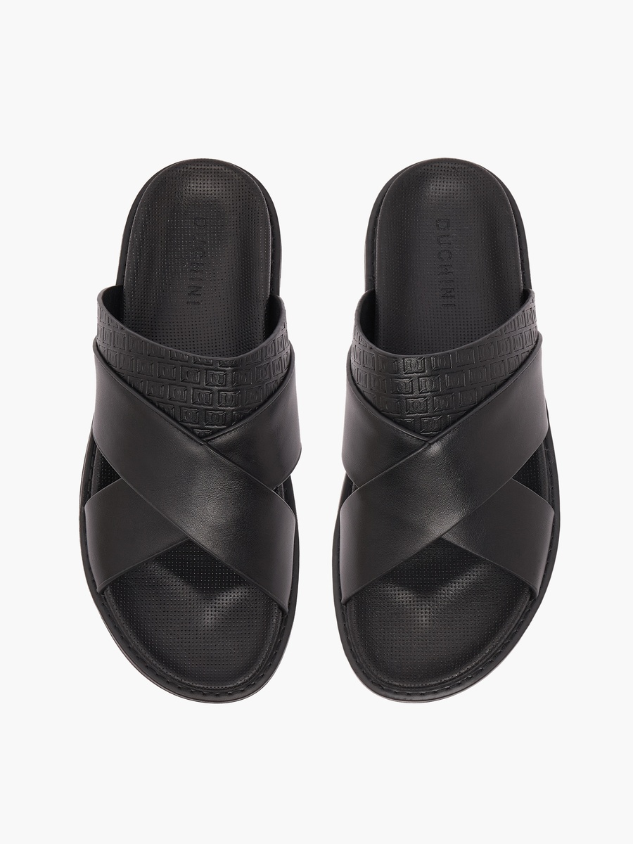 Men Cross Strap Comfort Sandals