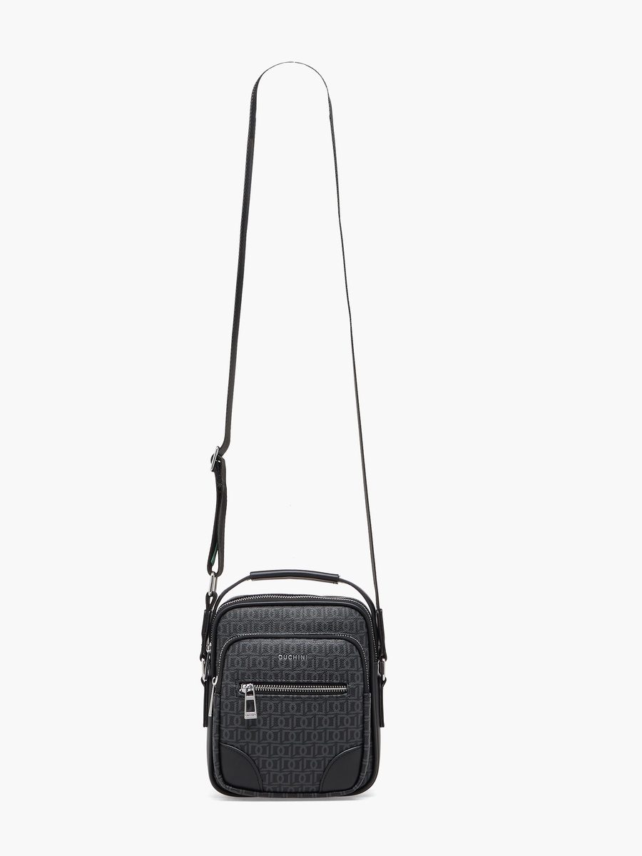 Men Monogram Print Crossbody Bag