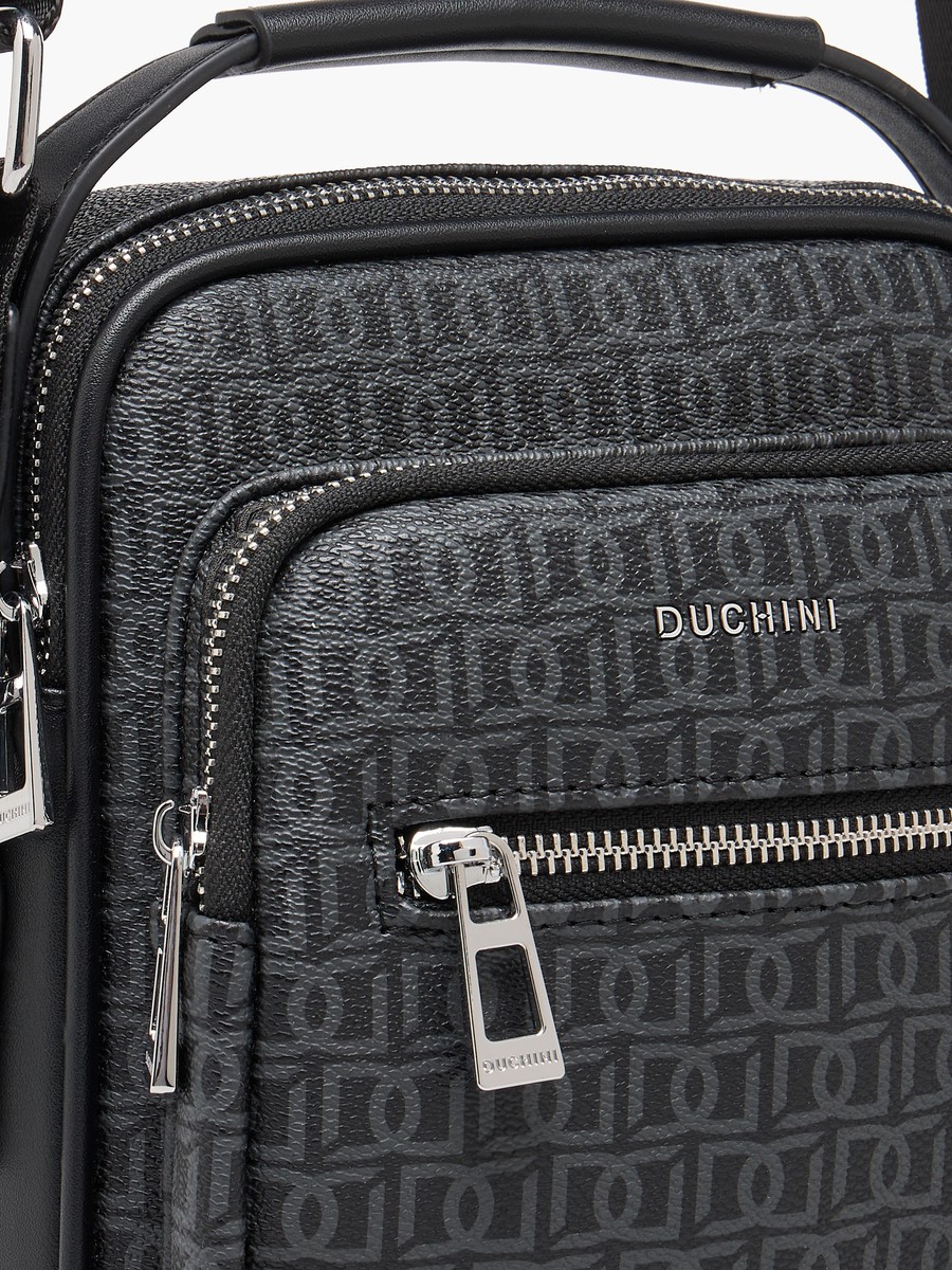 Men Monogram Print Crossbody Bag
