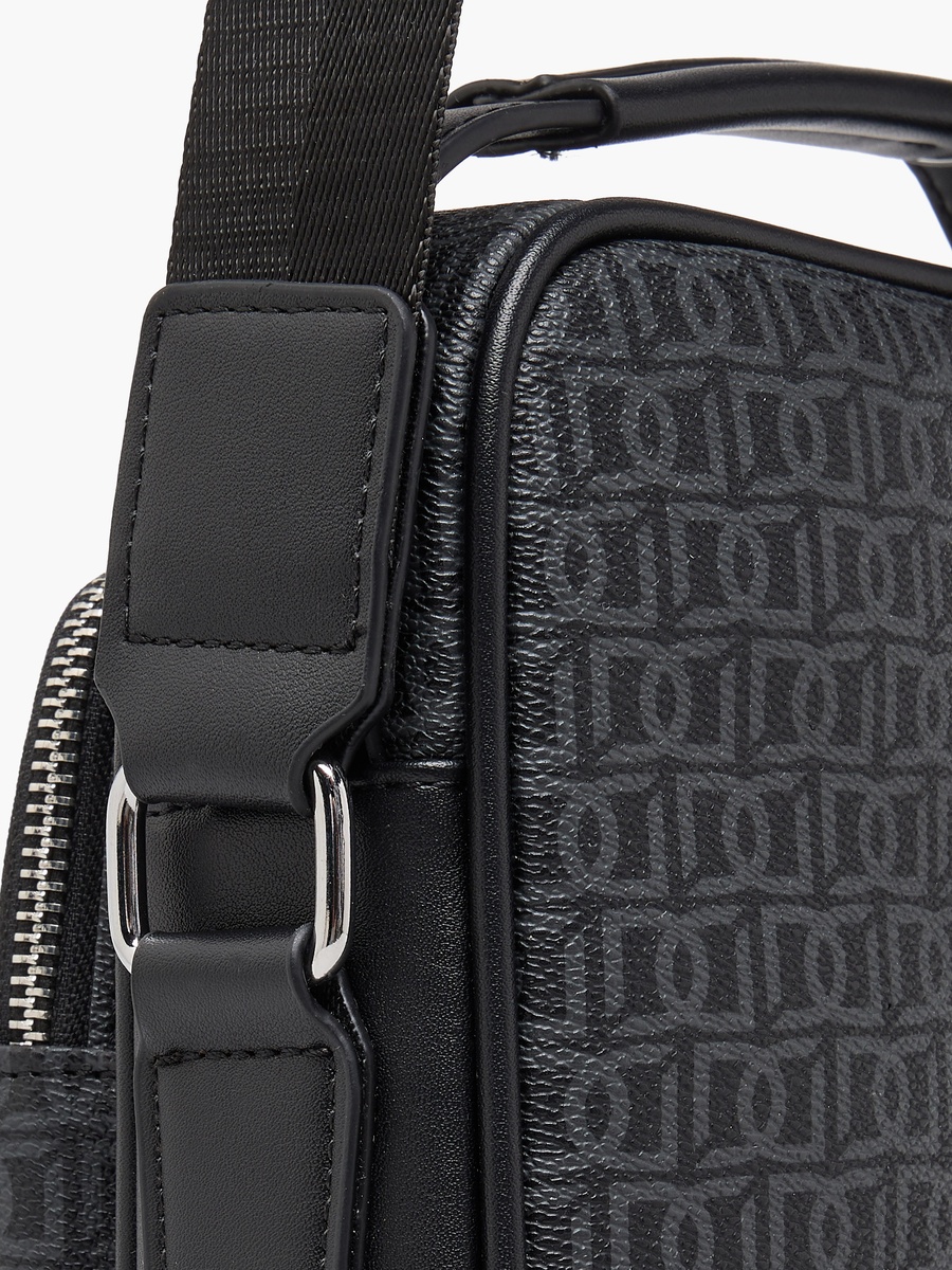 Men Monogram Print Crossbody Bag