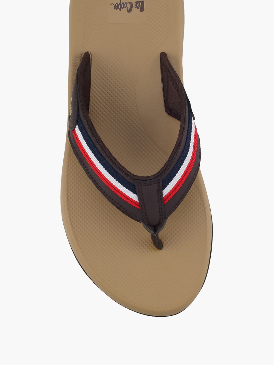 Men Striped Flip Flops