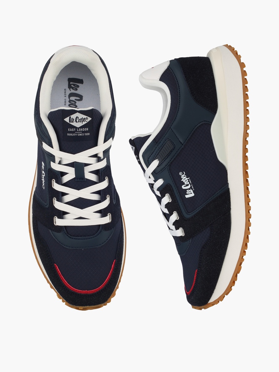 Men Panelled Lace-Up Sneakers