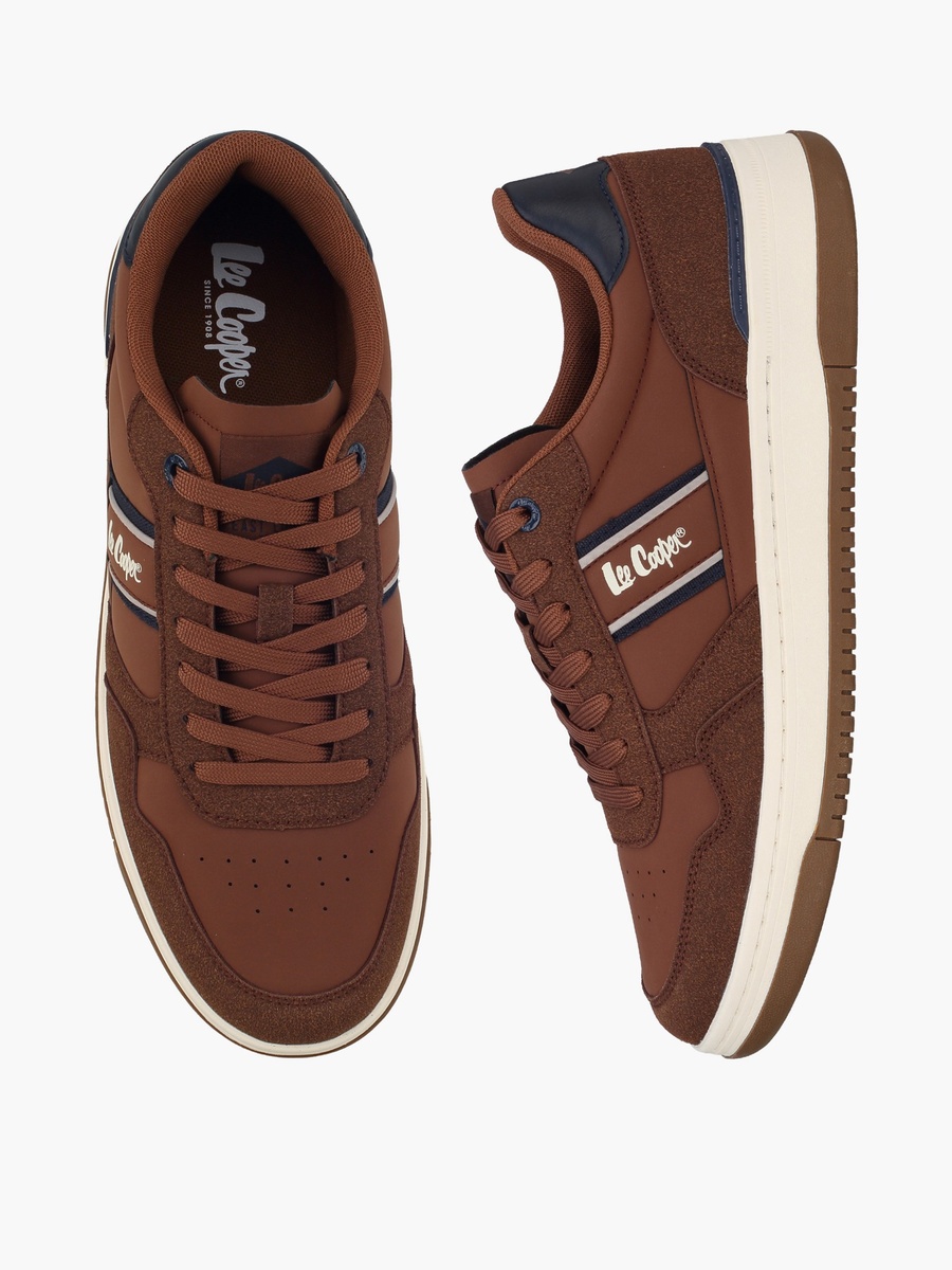 Men Logo Print Lace-Up Ankle Sneakers
