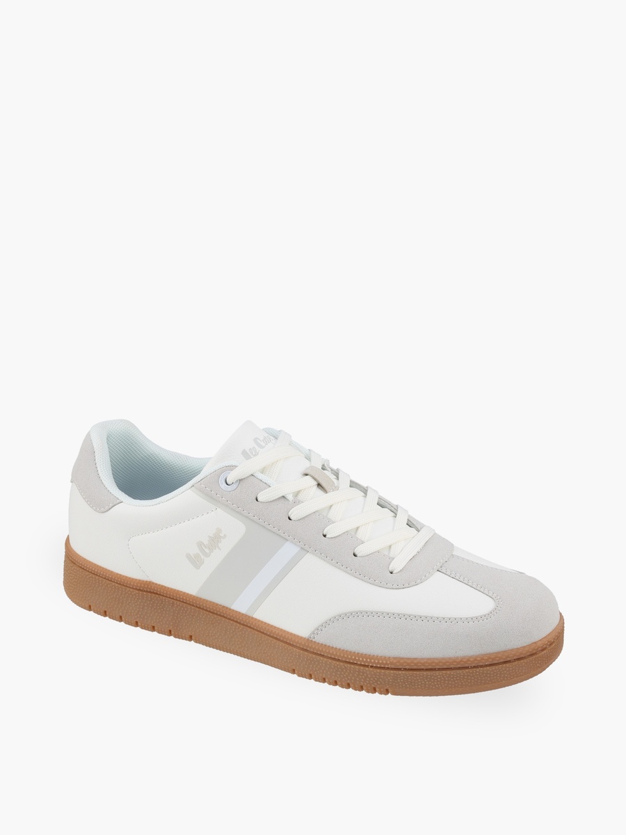 Men Panelled Logo Lace-Up Sneakers