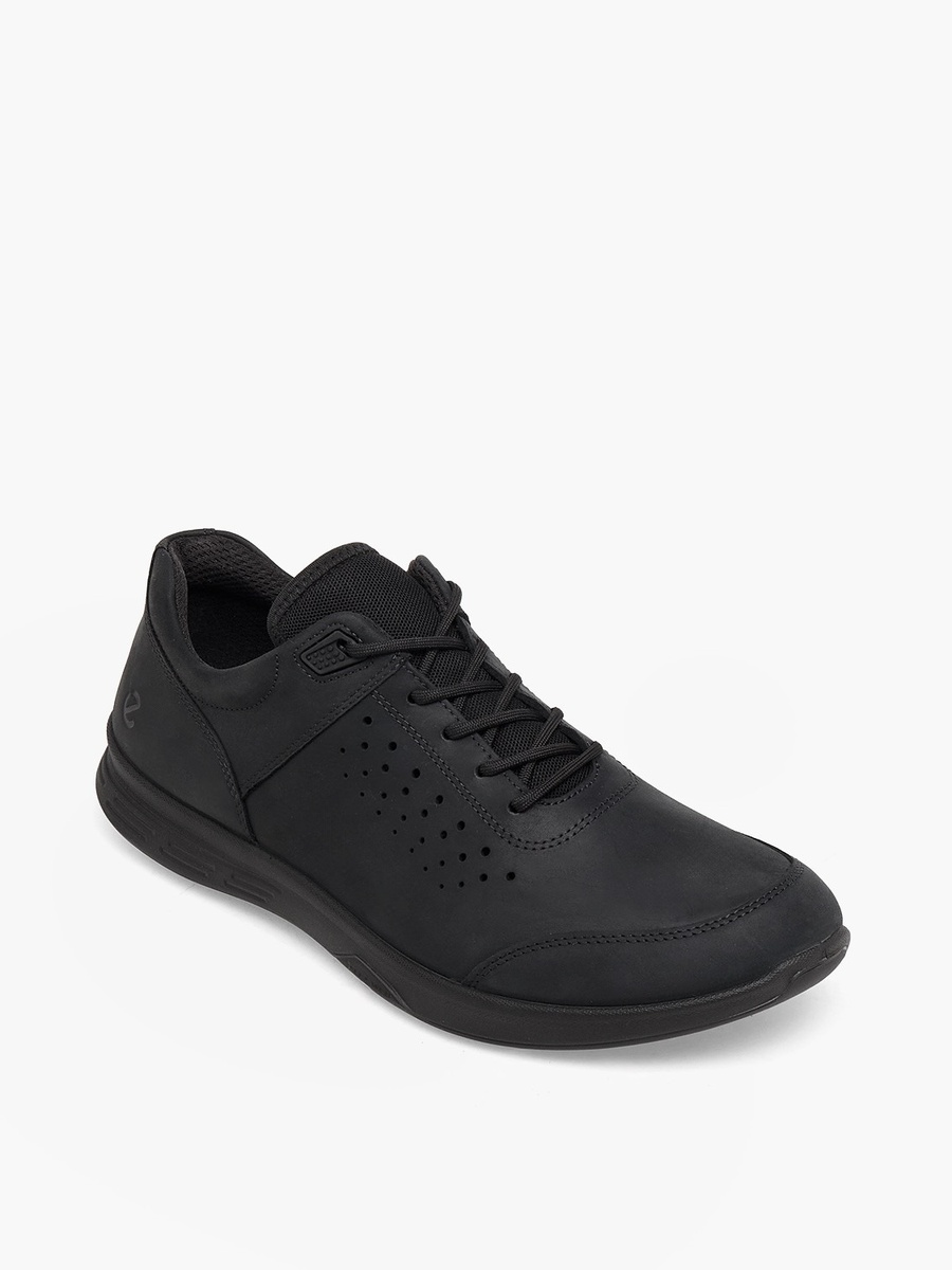Men Leather Lace-Up Ankle Sneakers