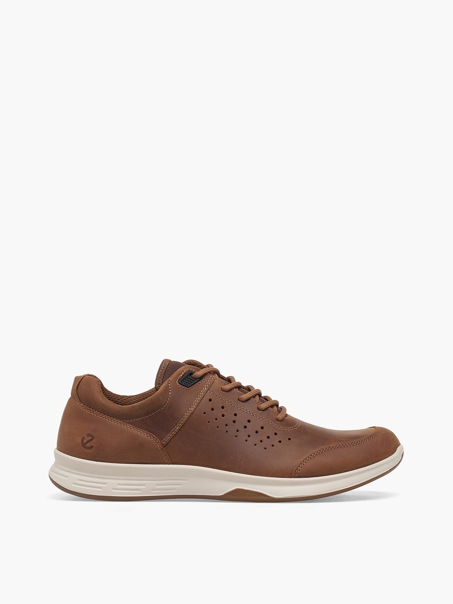 Men Leather Lace-Up Ankle Sneakers
