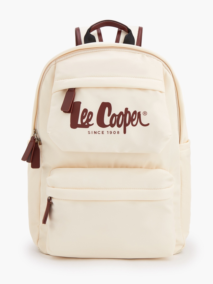 Logo Print Backpack with Adjustable Shoulder Straps