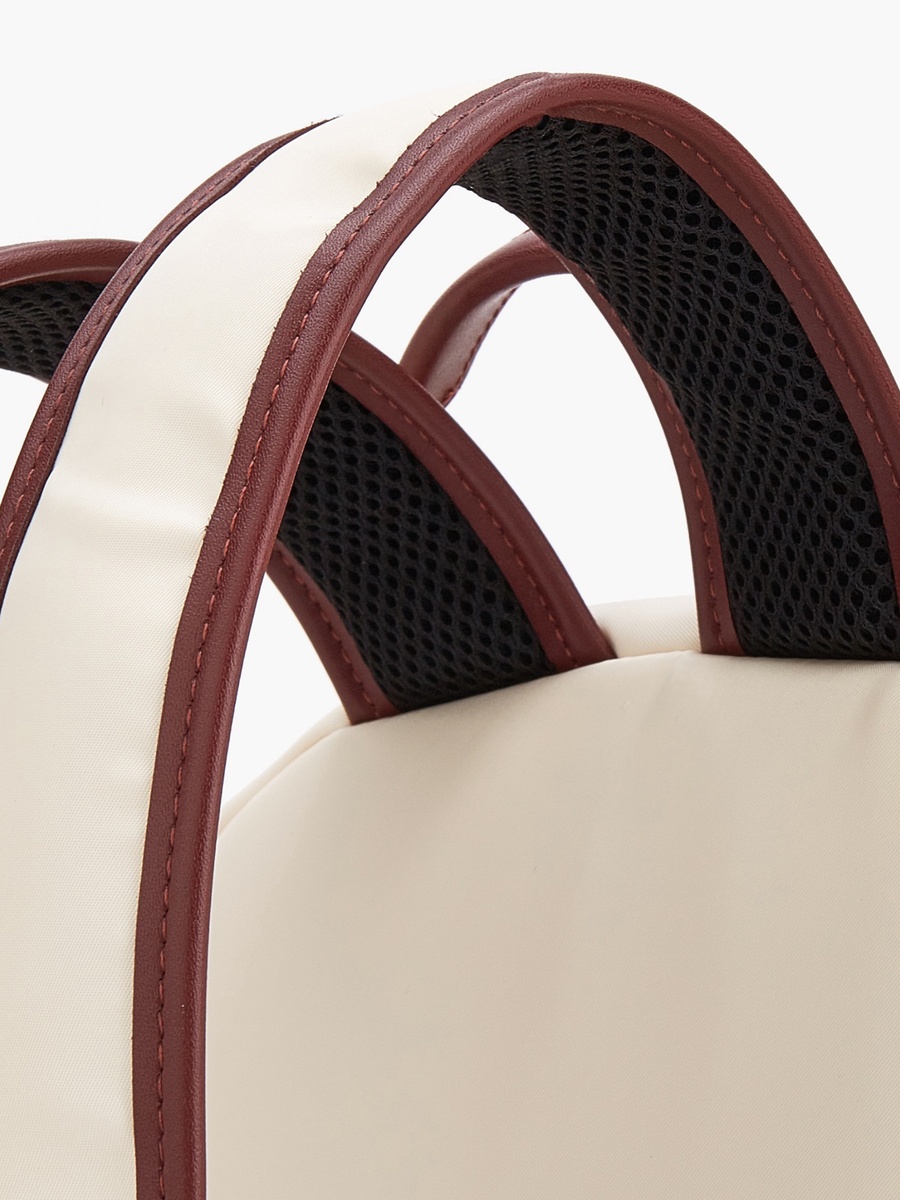 Logo Print Backpack with Adjustable Shoulder Straps