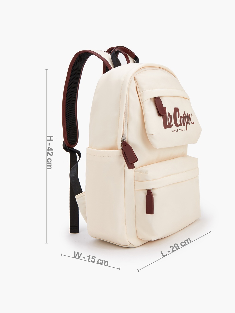 Logo Print Backpack with Adjustable Shoulder Straps