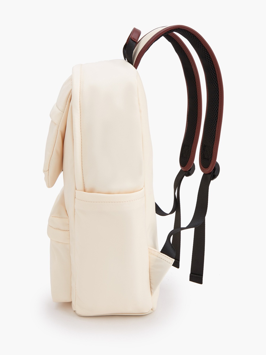 Logo Print Backpack with Adjustable Shoulder Straps