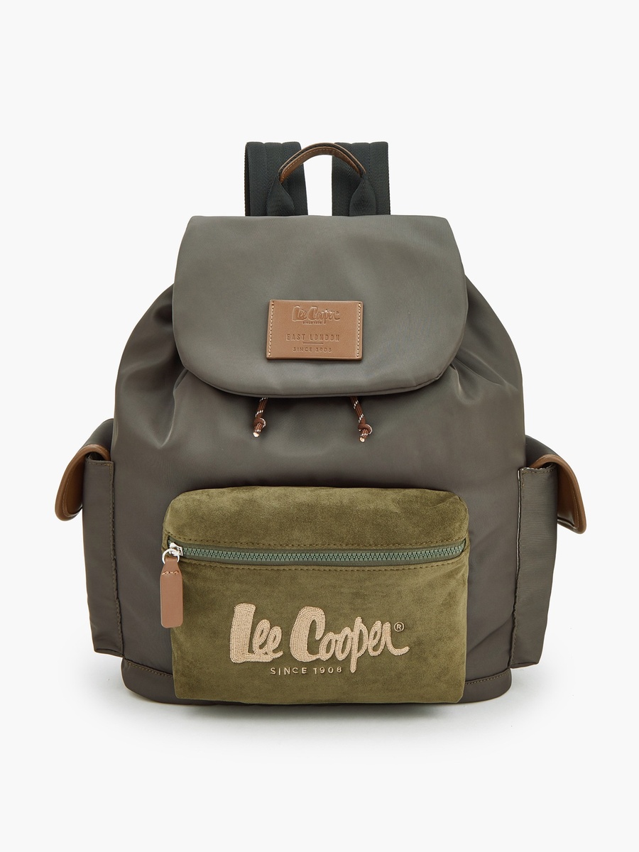 Logo Print Backpack with Adjustable Shoulder Straps