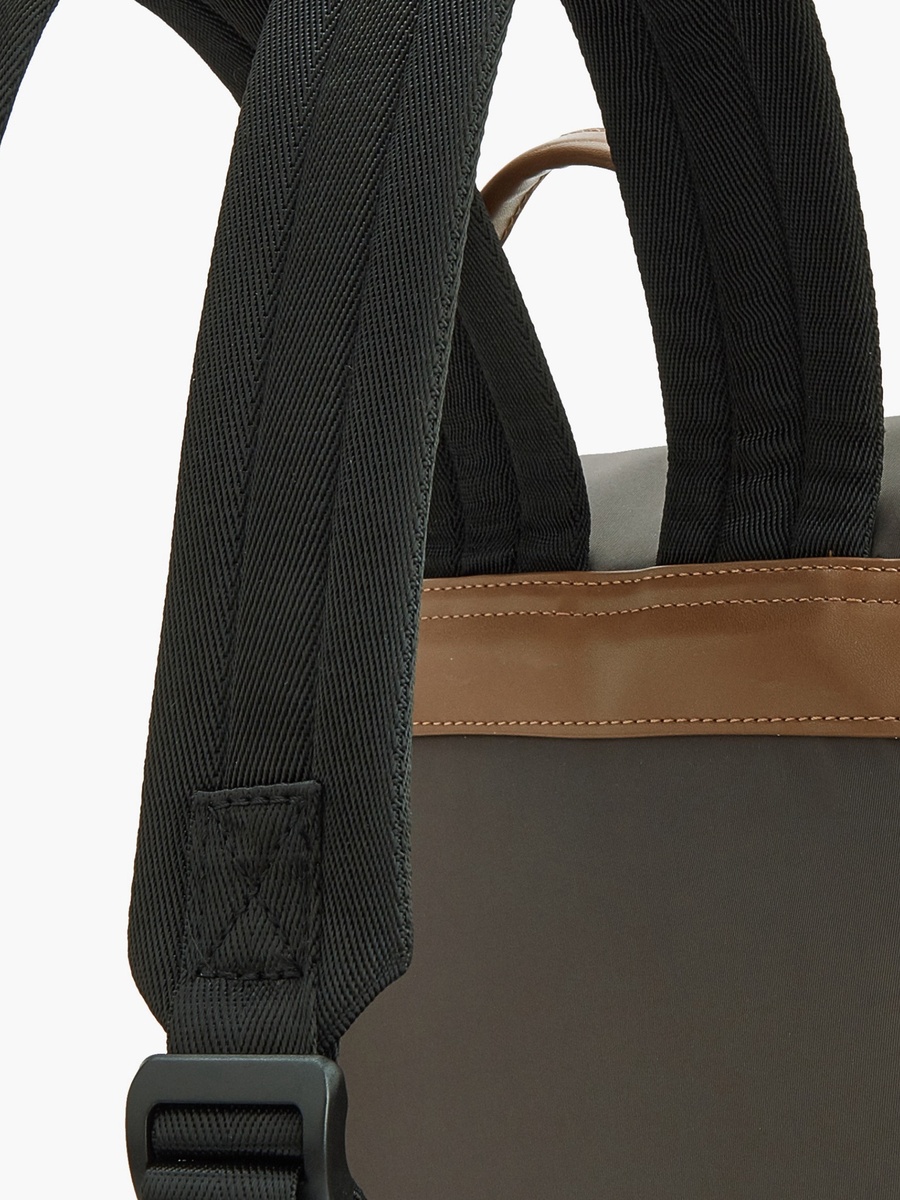 Logo Print Backpack with Adjustable Shoulder Straps