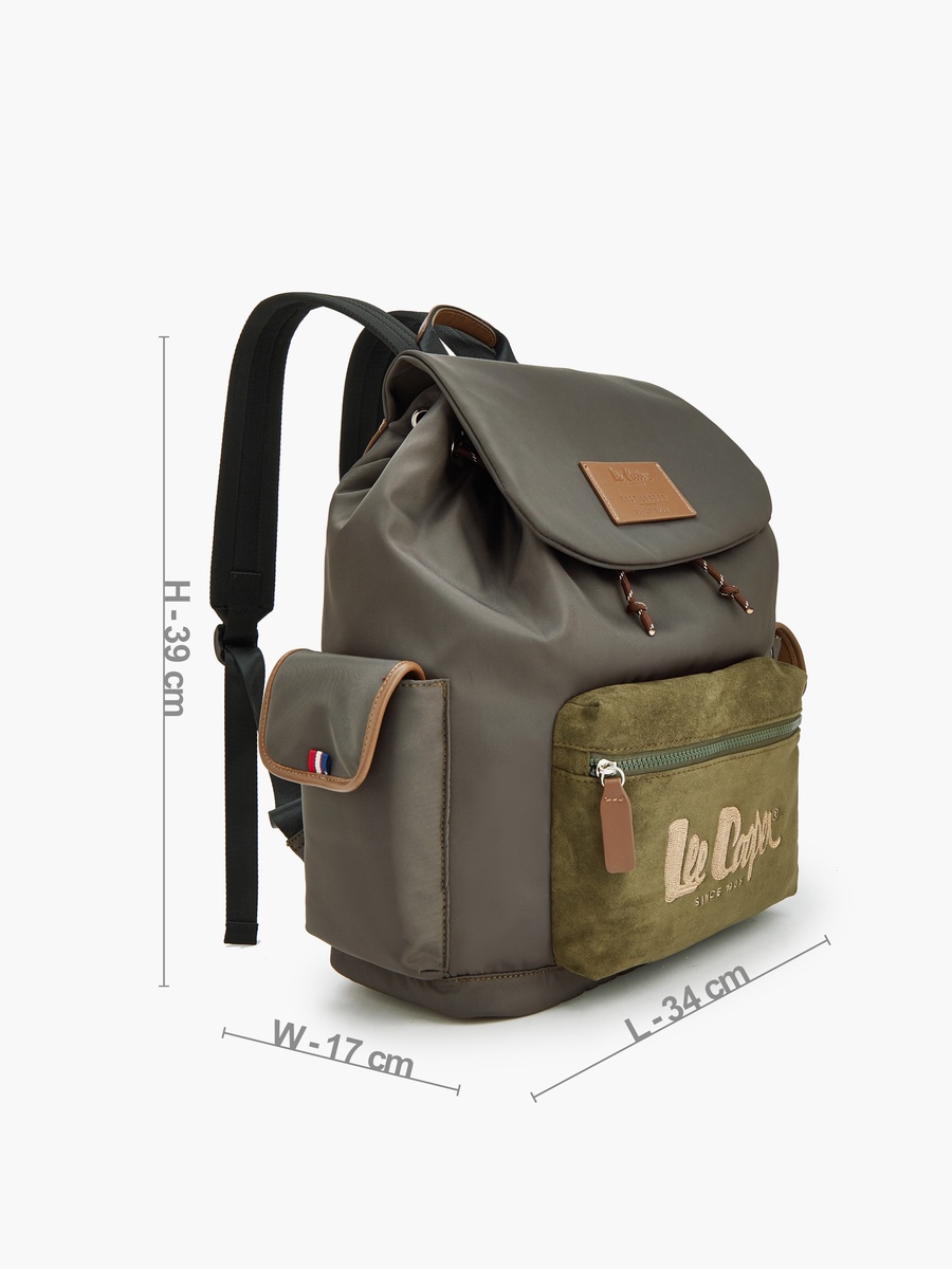 Logo Print Backpack with Adjustable Shoulder Straps
