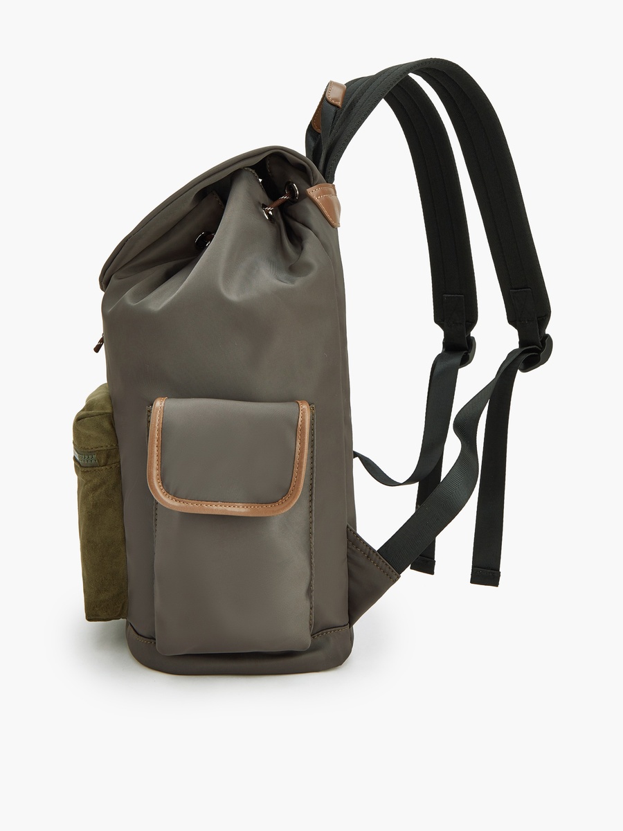 Logo Print Backpack with Adjustable Shoulder Straps