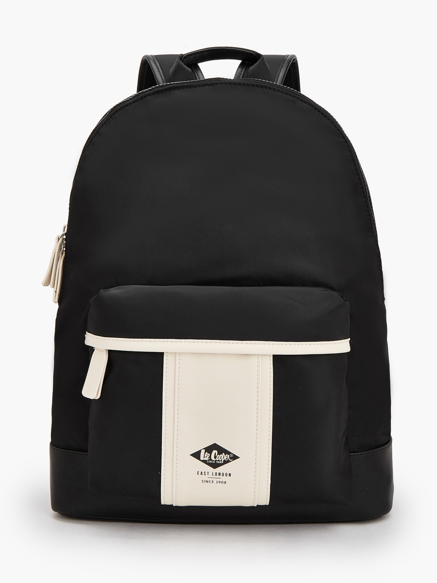 Logo Print Backpack with Padded Straps