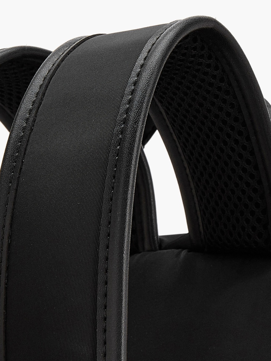 Logo Print Backpack with Padded Straps